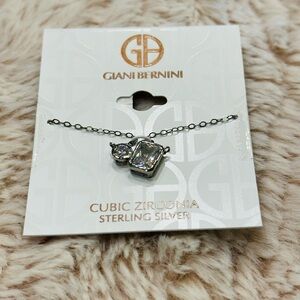Giani Bernini Sterling Silver Necklace with Cubic Zirconia